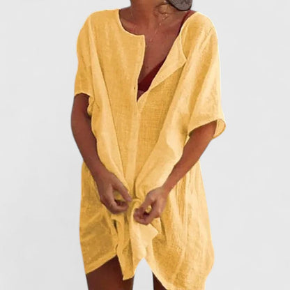 Dana | Womens Loose Button Beach Cover Up Shorts