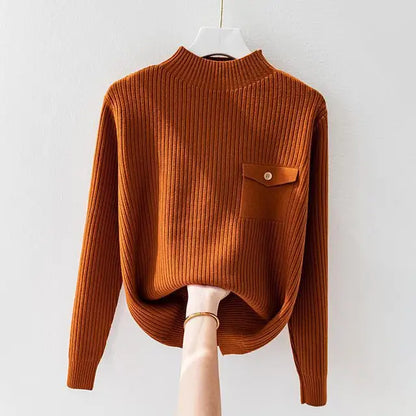 Women's Relaxed Fit Mock Neck Sweater