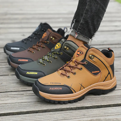 Men's Waterproof Orthopedic Hiking Boots Anti-Slip Outdoor Trekking Shoes