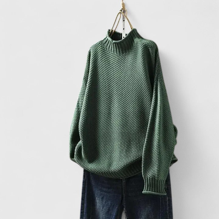 Women's High Neck Ribbed Turtleneck Sweater