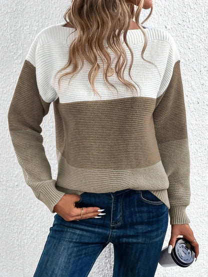 Brianna | Women Spring Colorblock Casual Sweater