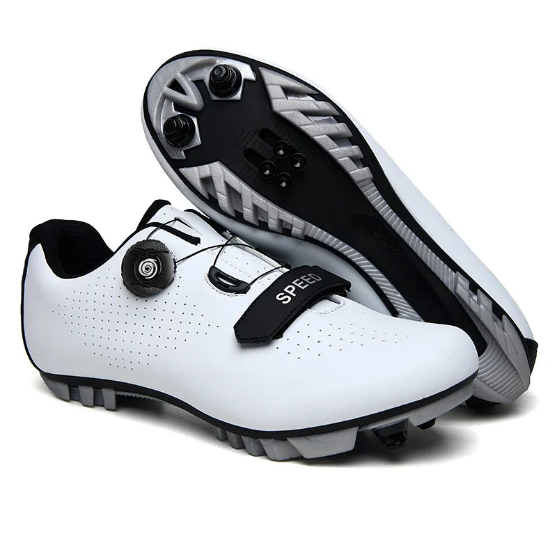 Unisex Mountain Bike Cycling Shoes Self-Locking Breathable Road Bicycle Flat Sneakers