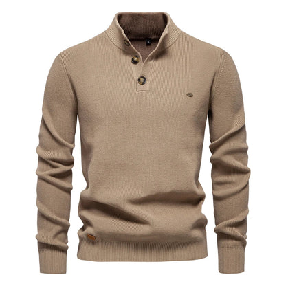 Women's Buttoned Sweater Maple Wood - Fashinoza