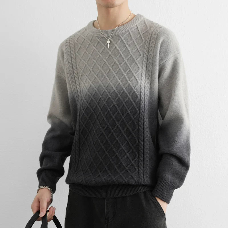 Gradient Diamond Knit Sweater