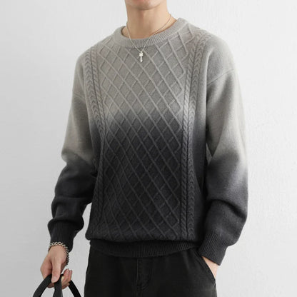 Gradient Diamond Knit Sweater