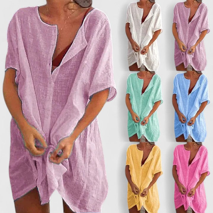 Dana | Womens Loose Button Beach Cover Up Shorts