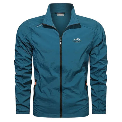 Men's Lightweight Windbreaker Water Resistant Navy - Fashinoza
