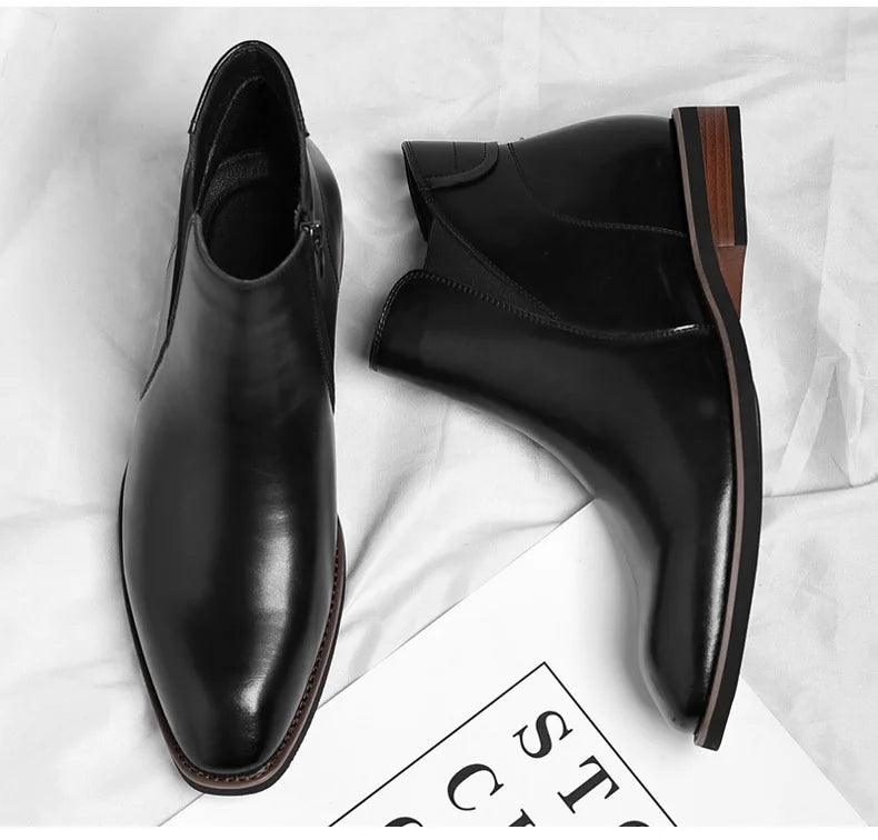 Lucciano Men's Leather Chelsea Boots