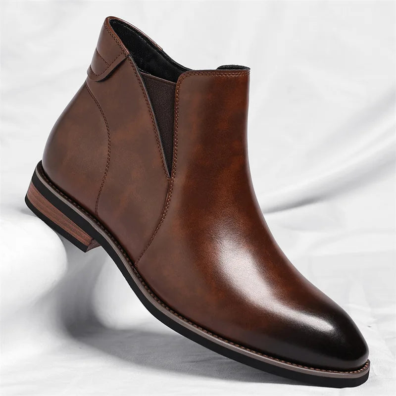 Lucciano Men's Leather Chelsea Boots - 
Fashinoza