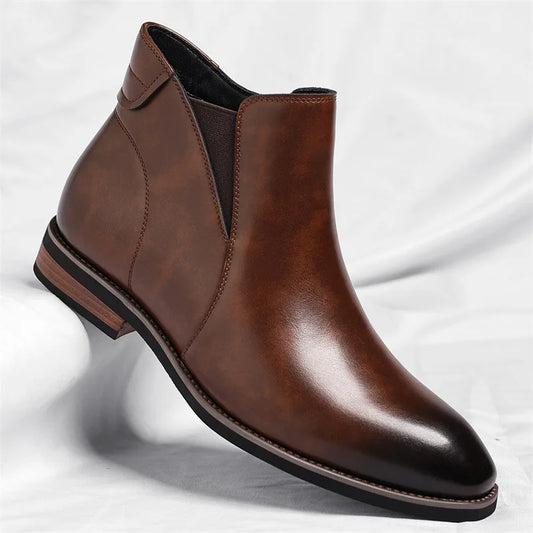 Lucciano Men's Leather Chelsea Boots - 
Fashinoza