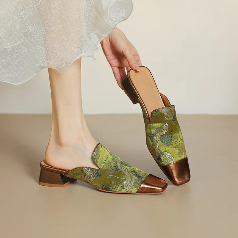 Orlinda Women's Floral Mules - 
Fashinoza
