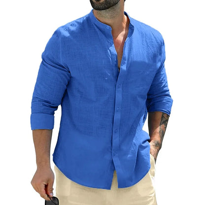 Men's Henley Shirt Breathable