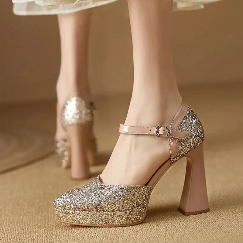 Women's Sparkle Platform Pumps