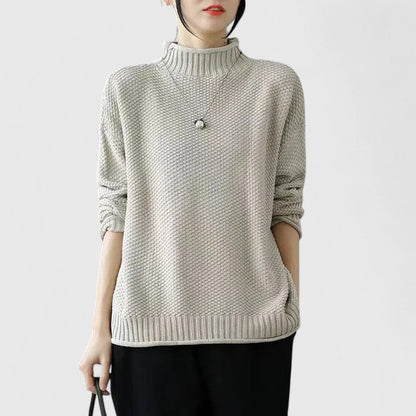 Women's High Neck Ribbed Turtleneck Sweater