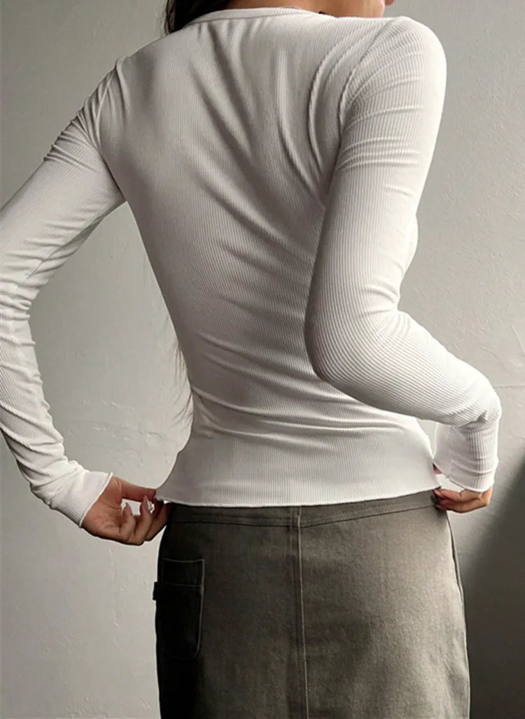 Men's Minimalist Rib Henley Shirt