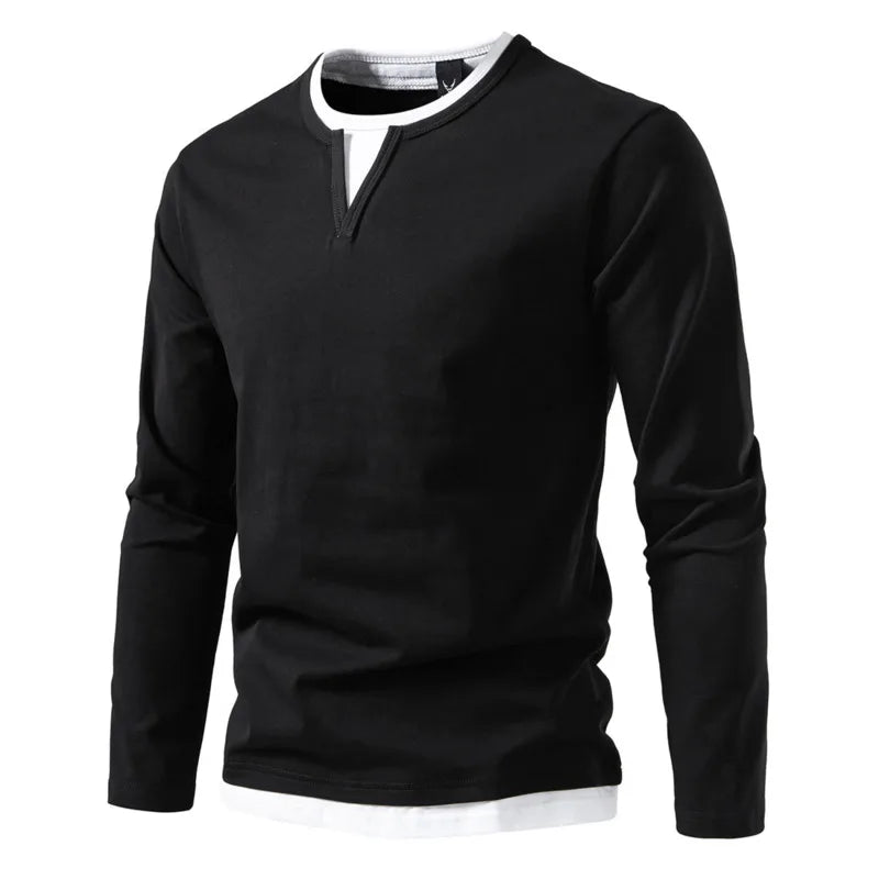 Men's Long Sleeve Henley Shirt