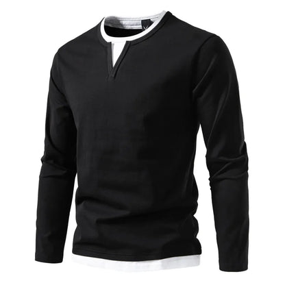 Men's Long Sleeve Henley Shirt