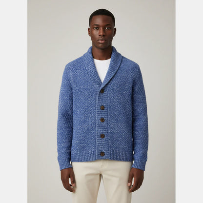 Men's Knit Sweater Shawl Collar - Fashinoza