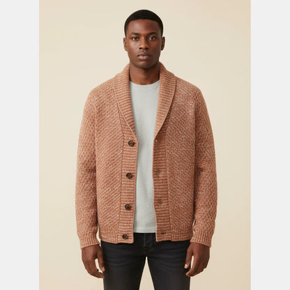 Men's Knit Sweater Shawl Collar