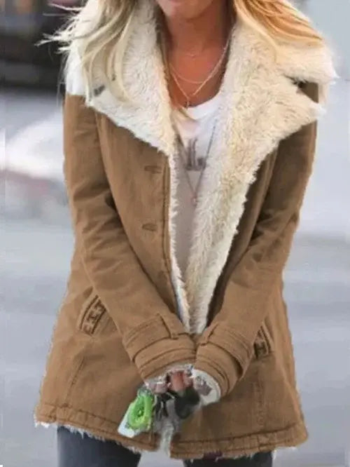 Sherpa-Lined Fleece Jacket for Women – Cozy & Chic Winter Style 4
