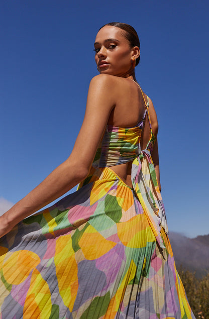 Women's Pleated Maxi Dress