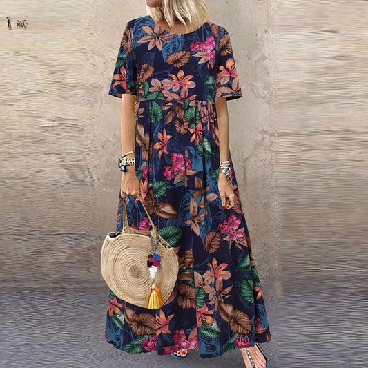 Women's Floral Lace Maxi Dress - Fashinoza