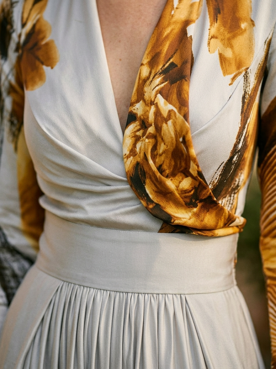 Women's Wide Leg Jumpsuit V-Neck Flowy Design