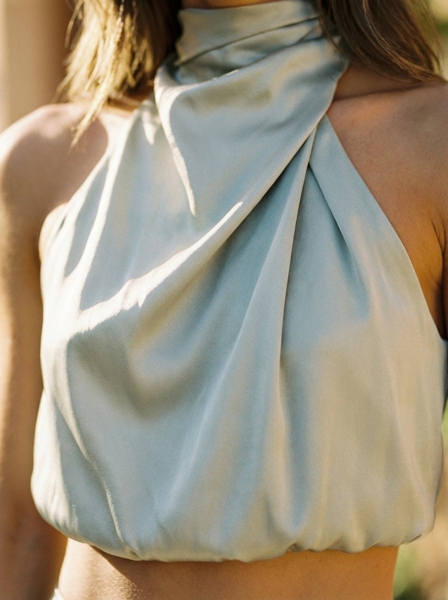 Women's Halter Crop And Maxi Skirt Set