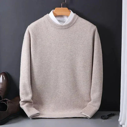 Women's Fine Wool Sweater Relaxed Fit Beige