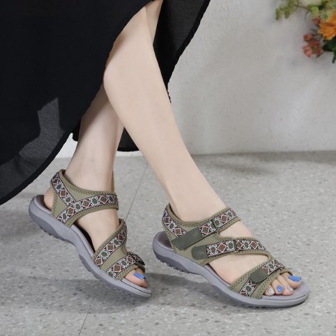 Orthopedic Sports Sandals for Women with Arch Support and Adjustable Velcro Straps