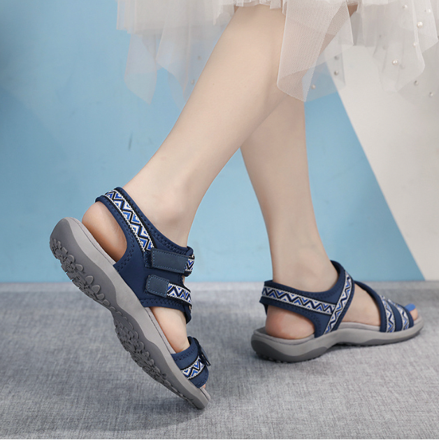 Orthopedic Sports Sandals for Women with Arch Support and Adjustable Velcro Straps