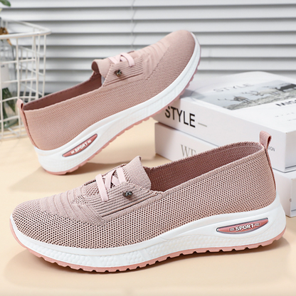 Orthopedic Walking Shoes for Women with Arch Support and Breathable Flyknit Mesh
