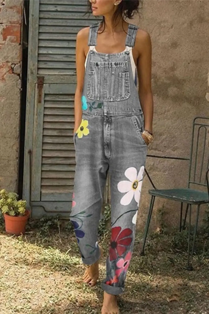 Women's Denim Sleeveless Overalls - 
Fashinoza