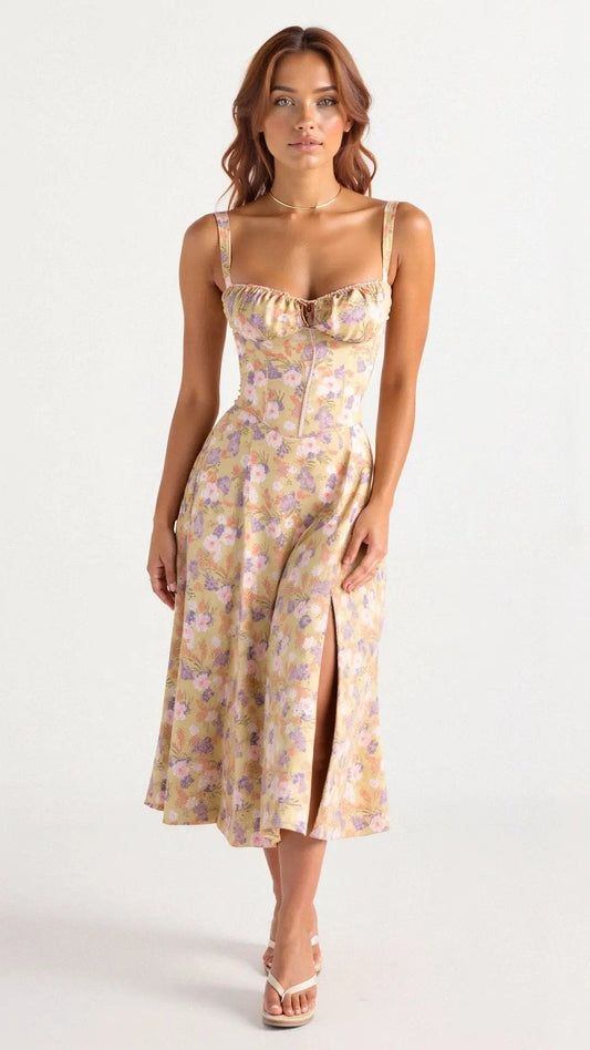 Women's Sleeveless Midi Dress Summer Comfort - 
Fashinoza