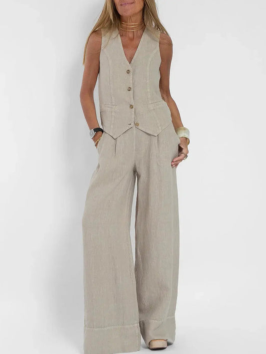 Women's Sleeveless White Jumpsuit Comfortable - 
Fashinoza