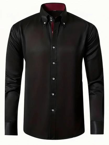 Men's Slim Fit Dress Shirt - Fashinoza