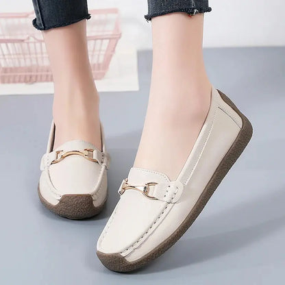 Women's Slip-On Moccasin Flats Comfortable - 
Fashinoza
