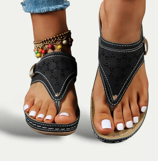 Women's Slip-On Sandals Comfortable All-Day Wear - 
Fashinoza