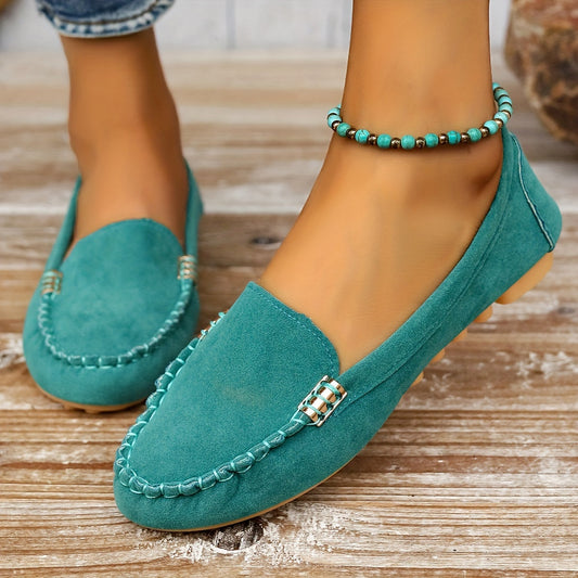 Women's Slip-On Moccasin Loafers Comfortable - 
Fashinoza