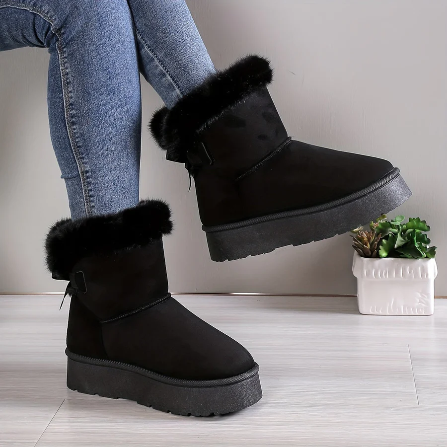 Women's Slip-On Winter Boots Comfortable - 
Fashinoza