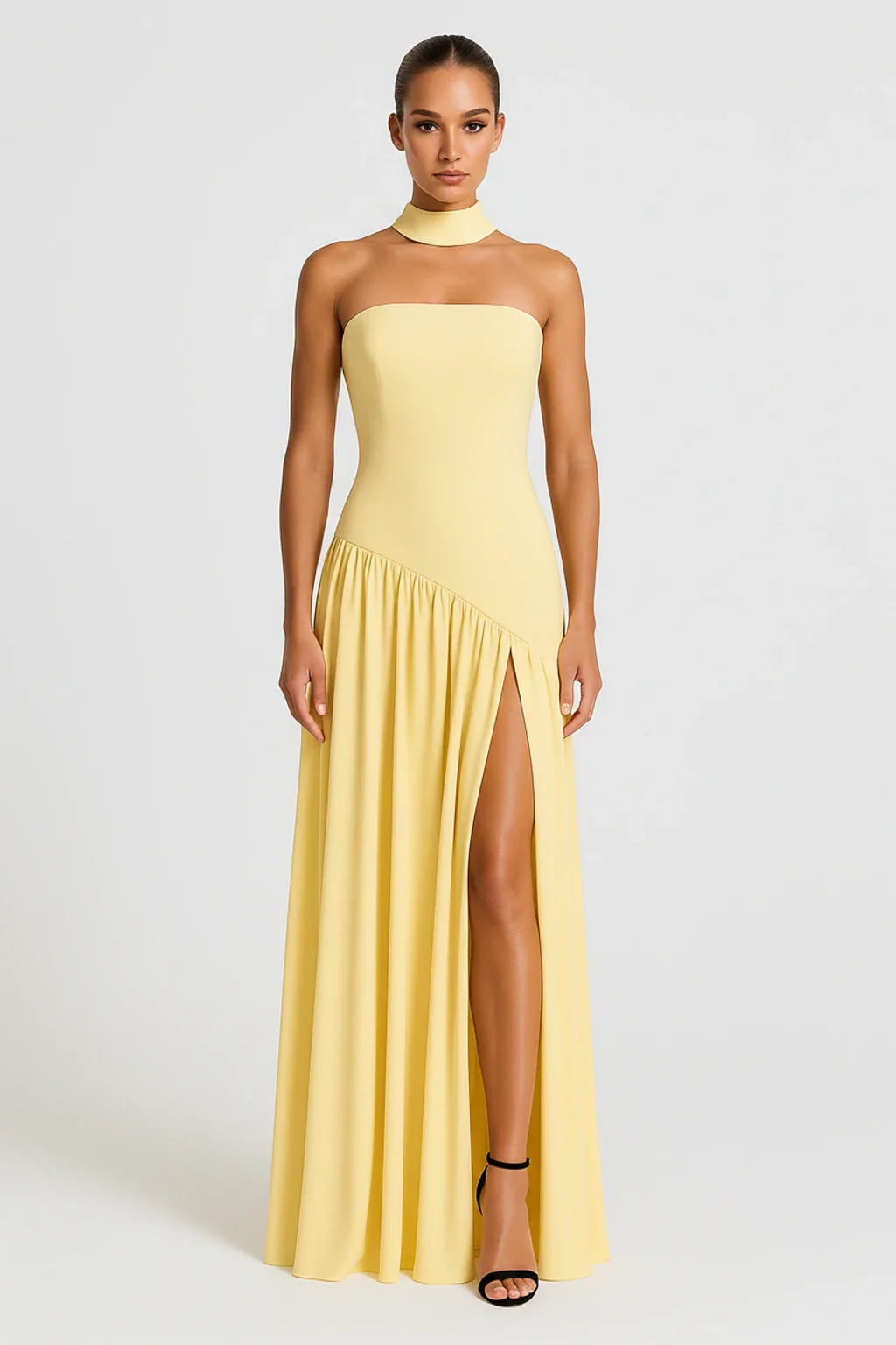 Women's Strapless Maxi Dress - Fashinoza