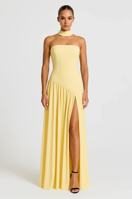 Women's Strapless Maxi Dress - Fashinoza