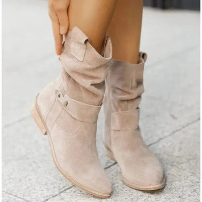 Women's Slouch Ankle Boots Comfortable Design - 
Fashinoza