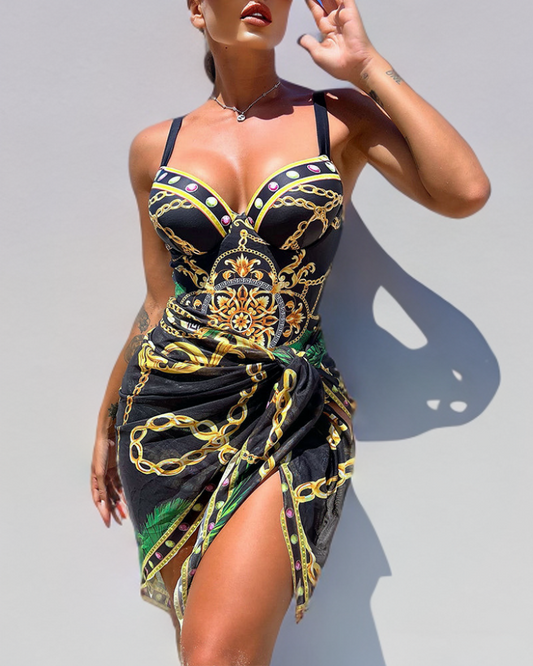 Women's Tummy Control Push Up Swimsuit - Fashinoza