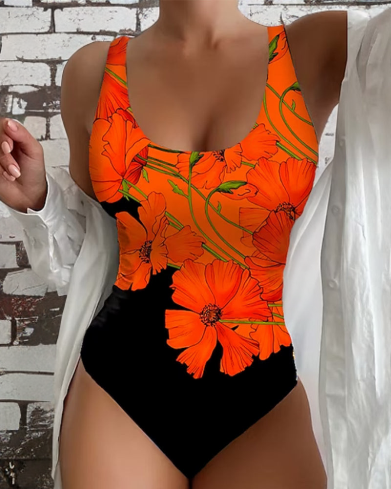 Women's Floral Swimsuit - Fashinoza