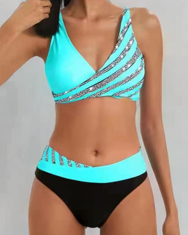 Women's Printed Bikini Set Beachwear - Fashinoza
