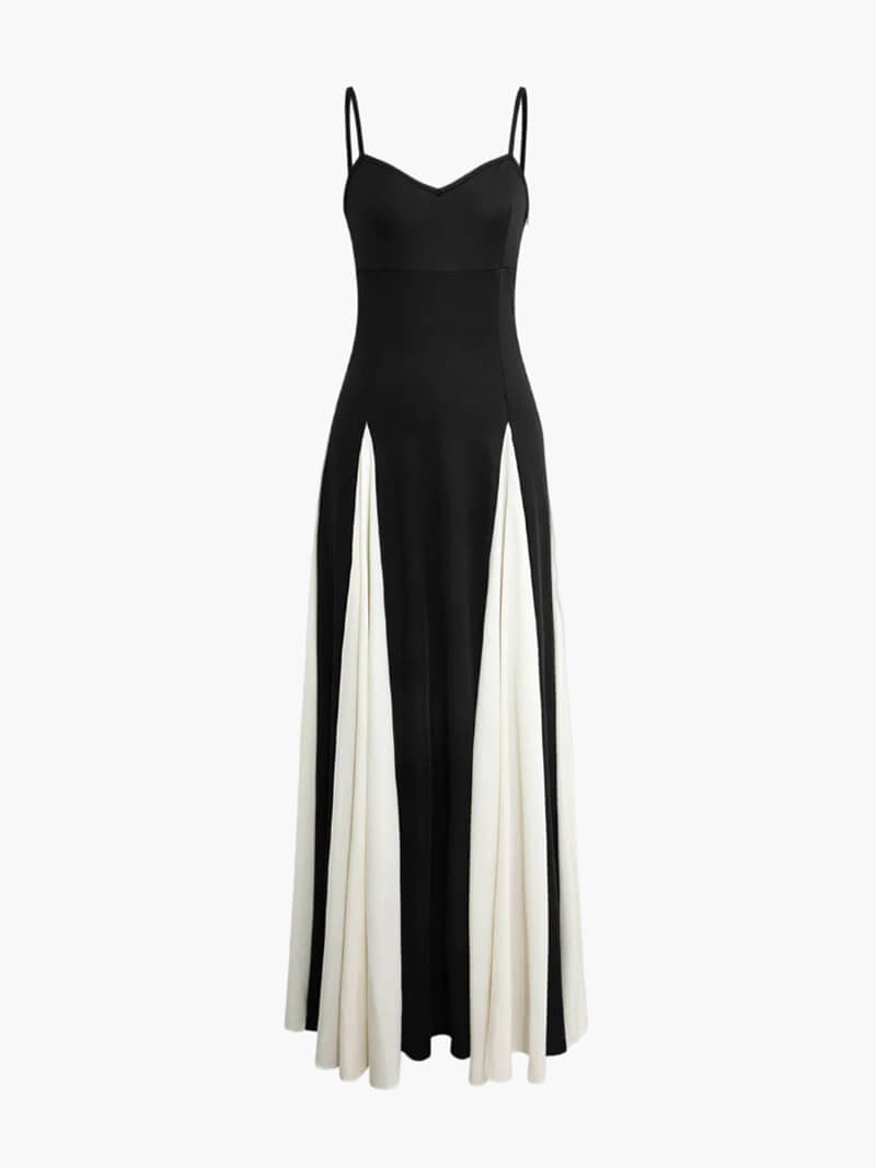 Women's Black And White Maxi Dress