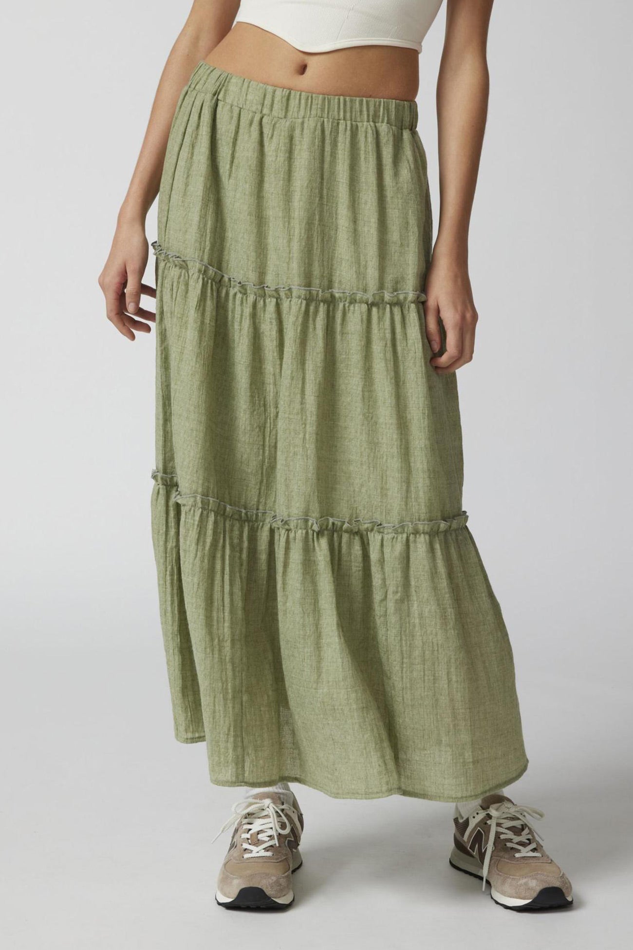 Women's Bohemian Maxi Skirt Elastic Waist - 
Fashinoza