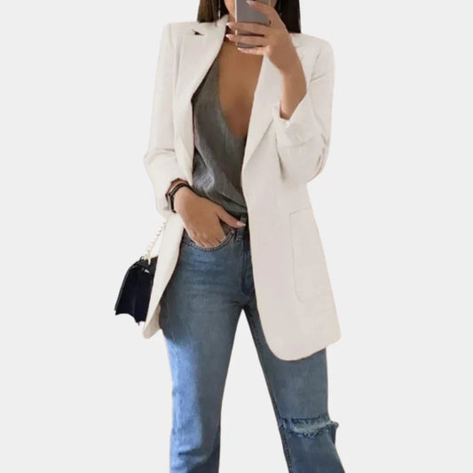 Women's Slim Fit Blazer Timeless Elegance - Fashinoza