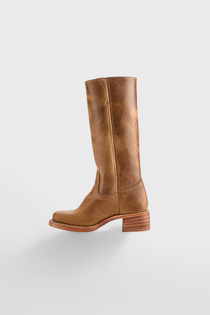 Ella | Women’s Leather Knee-High Boots with Heels Caliboot